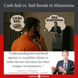 Person in jail deciding between cash bail and bail bond