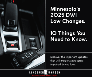 Picture of car keys and shifter with text that reads "Minnesota's 2025 DWI Law Changes. 10 things you need to know. Discover the important updates that will impact Minnesota's impaired driving laws."